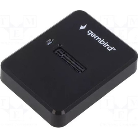 GEMBIRD Asztali USB Type-C M.2 SATA és NVME SSD meghajtó dokkoló állomás, fekete