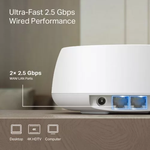 TP-LINK Deco BE25(1-pack) BE3600 egész otthont lefedő Mesh Wi-Fi 7 rendszer