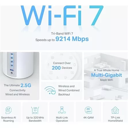 TP-Link Deco BE65 BE11000 Tri-Band Wi-Fi mesh system kit (3db)