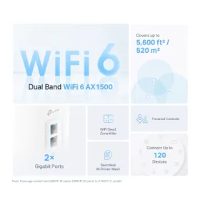   TP-LINK Deco X10(2-pack) AX1500 Whole Home Mesh Wi-Fi 6 System