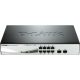 D-Link 8-port 10/100/1000 Gigabit PoE Smart Switch incl. 2 Combo 1000BaseT/SFP