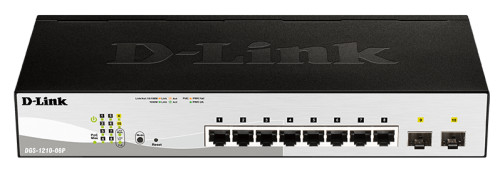 D-Link 8-port 10/100/1000 Gigabit PoE Smart Switch including 2 Combo 1000BaseT/S