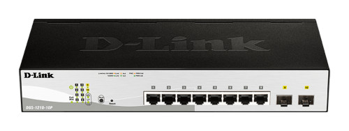 D-Link 10-port 10/100/1000 Gigabit PoE Smart Switch including 2 Combo 1000BaseT/