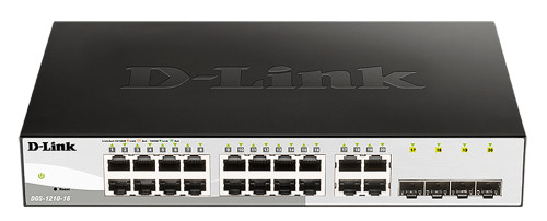 D-Link 16-port 10/100/1000 Gigabit Smart Switch including 4 Combo 1000BaseT/SFP