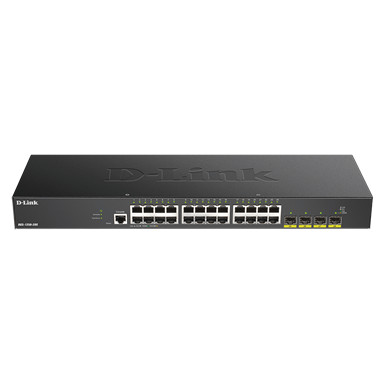 D-link 24-port Gigabit Smart Managed Switch with 4x 10G SFP+ ports  - 24 x 10/10