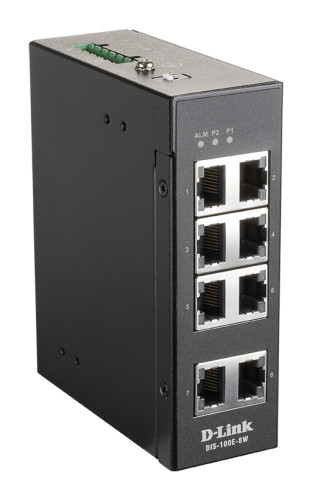 D-link 8 Port Unmanaged Switch with 8 x 10/100 BaseT(X) ports