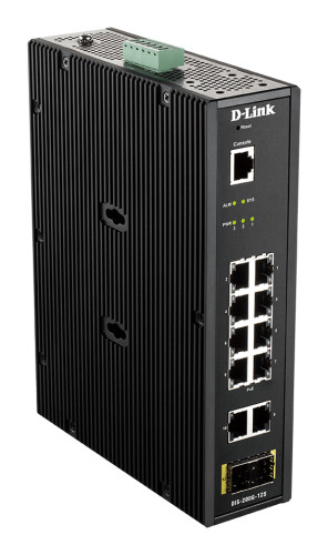 D-link 12 Port L2 Industrial Smart Managed Switch with 10 x 1GBaseT(X) ports & 2