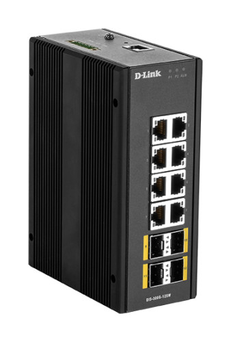 D-link 12 Port L2 Managed Switch Switch with 8 x 10/100/1000BaseT(X) ports & 4 x