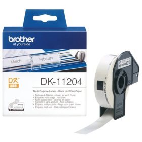   Brother DK11204 400db 17mm x 54mm öntapadós etikett címke tekercs címketekercs fekete-fehér