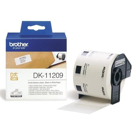 Brother DK-11209 elővágott öntapadós címke 800db/tekercs 29mm x 62mm White