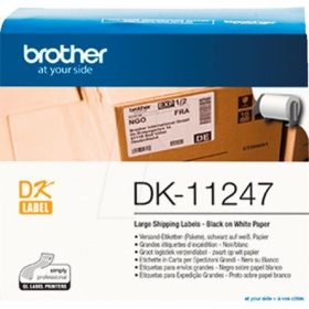   Brother DK-11247 102×164mm 30,48m Black on White címketekercs fekete-fehér