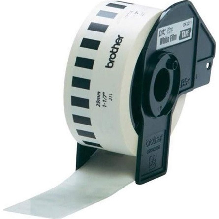 Brother DK-22211 29×29mm 15,24m Black on White címketekercs fekete-fehér