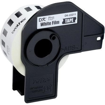 Brother DK22212 62×62mm 15,24m Black on White címketekercs fekete-fehér