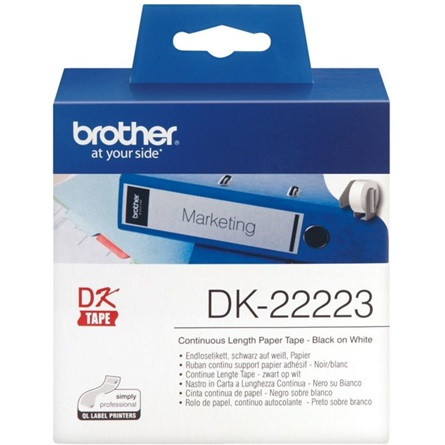 Brother DK22223 50mm x 30,48m fehér filmszalag tekercs címketekercs fehér