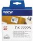 Brother DK22225 38mm x 30,48m fehér filmszalag tekercs címketekercs fehér