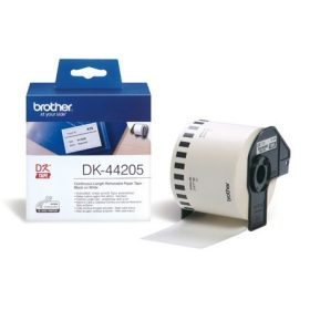   Brother Etikett címke DK44205, 62mm x 30,48m öntapadós, fehér papírszalag, eltávolítható