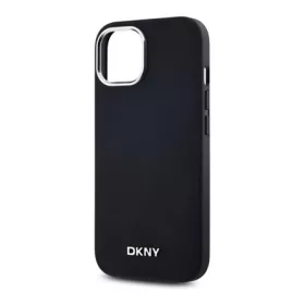   CG MOBILE iPhone 13 DKNY PLAIN SILVER LOGO MAGSAFE szilikon telefonvédő ütésállóság, MagSafe, FEKETE
