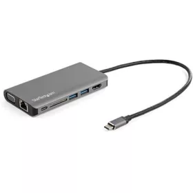   StarTech USB-C / Thunderbolt -> HDMI 1.4 3db USB-A 3.0 Gigabit LAN VGA M/F adapter 0.25m szürke