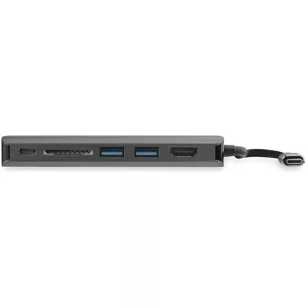 StarTech USB-C / Thunderbolt -> HDMI 1.4 Ethernet 1Gb/s USB-C 2 USB-A 3.0 M/F adapter 0.15m szürke DP Alt Mode; SD/SDHC