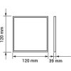 OPTONICA LED Panel, falra szerelhető, négyszögletes, 6W, hideg fehér, 420 Lm, 6000K - 2237