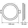 OPTONICA LED Panel, beépíthető, kerek, 24W, változtatható színhőmérséklet, 2100 Lm - DL2585