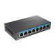D-link 8 ports 2.5G/MultiGig PoE Unmanaged Switch, Metal
