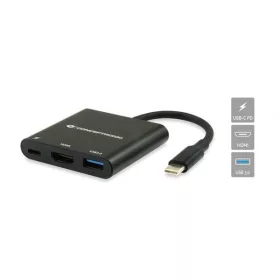   Conceptronic Notebook Dokkoló - DONN01B (Bemenet: USB-C, Kimenet: HDMI+USB-C PD:60W+USB-A 3.0, fekete)