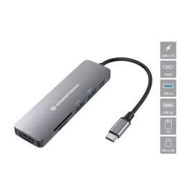   Conceptronic Notebook Dokkoló - DONN11G (Bemenet: USB-C, Kimenet: HDMI+USB-C PD:60W+USB-A 3.0+2.0, ezüst)