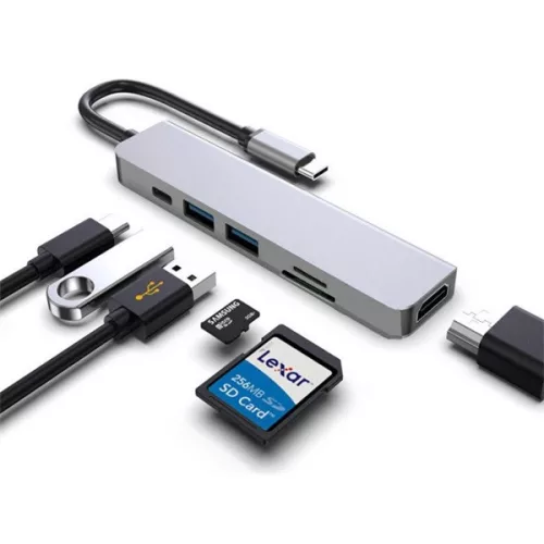 Conceptronic Notebook Dokkoló - DONN11G (Bemenet: USB-C, Kimenet: HDMI+USB-C PD:60W+USB-A 3.0+2.0, ezüst)