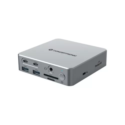 Conceptronic Notebook Dokkoló - DONN25G (USB-C to HDMI/DP/USB-C PD/USB-A/SD/TF/RJ45/Audio)