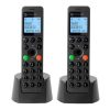 MOTOROLA DOT202 telefon készülék (vezeték nélküli, 2 kézibeszélő, kijelző, DECT) FEKETE