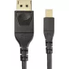 StarTech Mini DisplayPort 1.4 -> DisplayPort 1.4 M/M video kábel 1m fekete 34 AWG