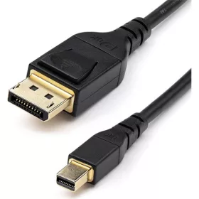   StarTech Mini DisplayPort 1.4 -> DisplayPort 1.4 M/M video kábel 2m fekete 34 AWG