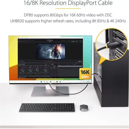 StarTech VESA-CERTIFIED DP 2.1 CABLE VESA CERTIFIED/DP 2.1/DP80/UHBR2