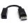 StarTech Displayport -> Displayport mini M/F adapter 0.15m fekete
