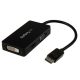 StarTech Displayport -> VGA DVI-D HDMI M/F adapter 0.2m fekete