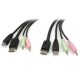 StarTech Displayport USB Jack stereo 3,5mm M/M KVM switch adatkábel 1.8m fekete