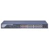 Hikvision DS-3E0326P-E 26 portos PoE switch (370 W), 24 PoE + 2 kombinált uplink