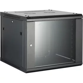   Hikvision Rackszekrény - 19" fali kivitel (12U, 600x450x635, fekete, egyrekeszes, üvegajtós, max.40 kg)
