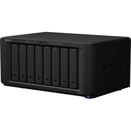 SYNOLOGY NAS 8 fiókos DS1821+ AMD Ryzen V1500B 4x2,2GHz, 4GB DDR4, 4x1GbE, 2xeSATA