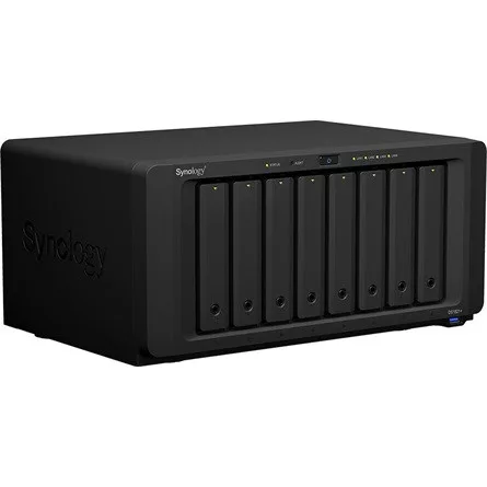 SYNOLOGY NAS 8 fiókos DS1821+ AMD Ryzen V1500B 4x2,2GHz, 4GB DDR4, 4x1GbE, 2xeSATA
