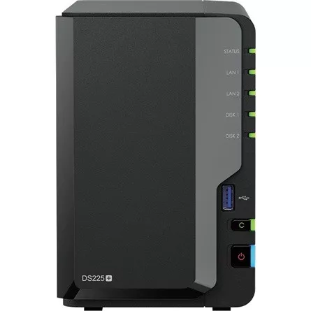 SYNOLOGY NAS 2 fiókos DS225+ Intel Celeron J4125 4x2GHz, 6GB DDR4, 1x1GbE, 1x2,5GbE, 1xUSB3.2Gen1