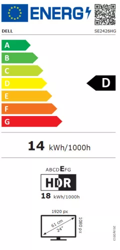 Dell 24 240Hz Monitor SE2426HG 2xHDMI, DP (1920x1080)