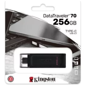   Kingston 256GB DataTraveler 70 USB-C 3.2 Gen 1 pendrive fekete