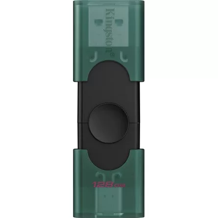 Kingston 128GB DataTraveler Duo G2 USB-A 3.2 Gen1 / USB-C pendrive fekete-zöld