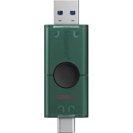 Kingston 128GB DataTraveler Duo G2 USB-A 3.2 Gen1 / USB-C pendrive fekete-zöld