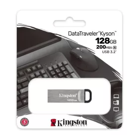   Kingston Pendrive - Datatraveler  Kyson DTKN/128GB (128GB, USB3.2, ezüst)