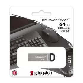   Kingston Pendrive - Datatraveler  Kyson DTKN/64GB (64GB, USB3.2, ezüst)