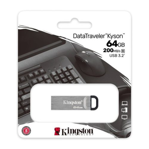 Kingston Pendrive - Datatraveler  Kyson DTKN/64GB (64GB, USB3.2, ezüst)