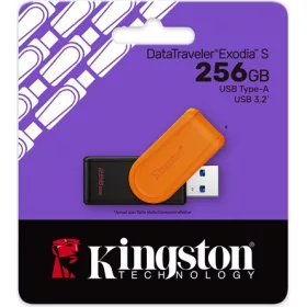   Kingston 256GB DataTraveler Exodia S USB-A 3.2 Gen1 pendrive fekete-narancssárga